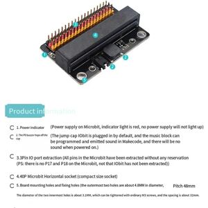 Til Micro-Bit Expansion Board Bit Horisontal Io Adapter Board Lige stik Type Loddefri adapter