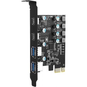 4 porte pcie til usb 3.0 udvidelseskort Pci-adapterkort til stationær pc, understøtter Windowsxp/7/8/10