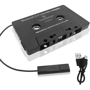 Universal Kassette Bluetooth 5.0 Adapter Converter Bil Tape Til Aux Stereo Musik Adapter Kassette Black