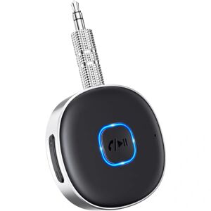 Bil Bluetooth 3,5 mm AUX-adapter, Mini Bluetooth 5.3-modtager til hjemmestereo/højttaler, håndfri opkald, dobbelt forbindelse, 16 timers spilletid