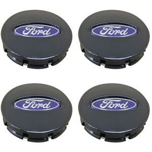 4 stk 68 mm sort center hjulnavkapsler Emblem Cover Passer til Ford Bb53-1a096-ra