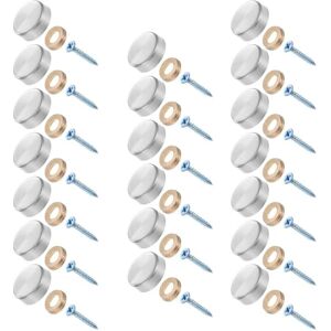 20 stk. rustfrit stål skruedæksel Cap Spejl dekorative skruer