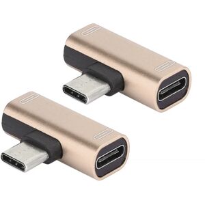 Dobbelt 2-i-1 Type-C-konvertersplitter: Hovedtelefon- og USB-lydopladeradapter (guld)