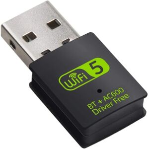 USB WiFi Bluetooth-adapter, 600 Mbps Dual Band 2,4/5Ghz trådløs