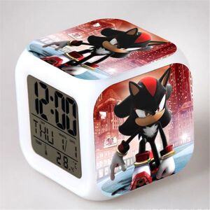 Sonic Kids Elektrisk Digital LED Farverig Farveskiftende Alarm Clock C