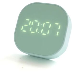 Kronoalarm, dobbelt temperaturdisplay, køkkentimer, 1W magnetisk ur (mintgrøn)