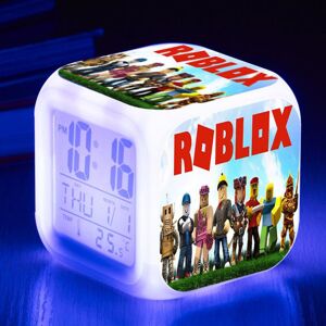 FMYSJ Roblox Print Digitalt vækkeur 7 Farveskiftende spil Natlys Led Display Sengeur Hjemmeindretning Legetøjsgaver til børn (FMY) B