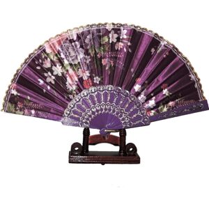 Awendela Ventilator - Blomster i chiffon med plastbund - Lilla Purple