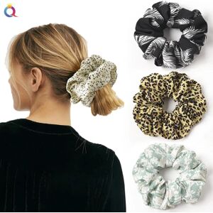 Store satin Scrunchies Silke Oversized Scrunchie til tykt langt hår Scrunchy Bobbles Hårbånd Jumbo til kvinder piger（4p