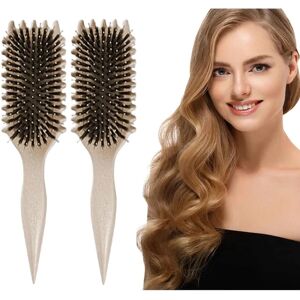 unbranded Curl Defining Brush, Curl Hair Brush, Bounce Curl Brush, Boar Bristle Hair Brush Stylingbørste til udfiltring, formning og definition af krøller green