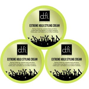 D:fi Extreme Hold Styling Cream 75g 3-pack Transparent