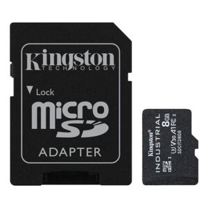 Kingston 8GB microSDHC Industrial C10 A1 pSLC Card + SD Adapter