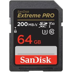 SanDisk SDXC Extreme Pro 64GB 200MB/s UHS-I C10 V30 U3