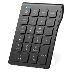 Trådløst Bluetooth nummertastatur, 22-taster bærbart slankt numerisk tastatur til bærbar computer, pc, stationær, notebook