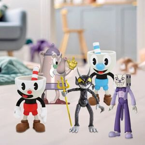 Cuphead Anime Figur , 6 Stk Anime Game Figur Legetøj Sæt