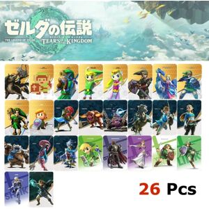 Handy Goodies The Legend of Zelda Kingdom Tears amiibo-kort minikort 26 Pcs