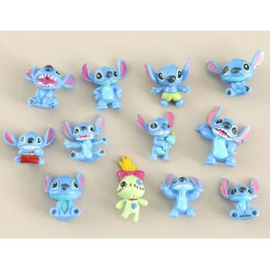 12 stk Stitch Figur Dukker Anime e Action Figur Model Legetøj