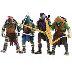 4 stk/sæt Anime Teenage Mutant Ninja Turtles Action Figurer Hjem Dekoration Skrivebord Ornamenter Til Børn Voksne Fans Gaver