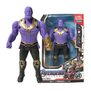 Marvel Avengers Iron-man Spiderman Action Figurer Captain America Super Hero Model Legetøj med lette børnegaver Thanos