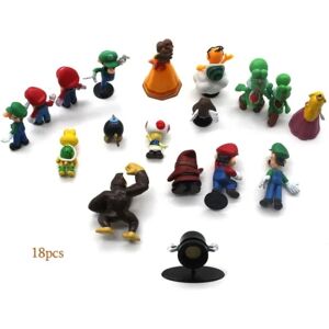 18. Super Mario Brothers actionfigurer tegnede leksaker sæt 18