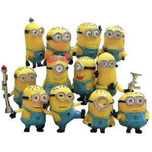 Weitengs Despicable Me The Minions Rolle Figur Display Legetøj Pvc 12 stk Sæt Gul