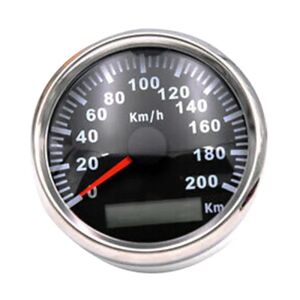 Asus 85mm 200KM/H GPS speedometer 9-32V med rød baggrundsbelysning kilometertæller velegnet til alle slags biler