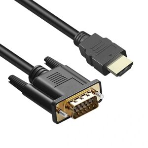 1,8m HDMI til VGA-kabel - Adapter Sort black