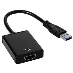 Northix USB 3.0 til HDMI Adapter - Sort Black