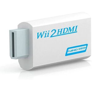 Wii til HDMI-adapter, 1080p Full-HD Nintendo white