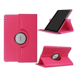 Generic Huawei MediaPad T3 10 Etui med roterende stand - Rosa Pink