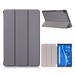 Generic Lenovo Tab M10 FHD Plus Simple Tre-fold Læder Etui - Grå Silver grey