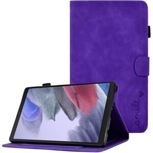 Generic Samsung Galaxy Tab A7 Lite læder flip cover med kortlommer - Lil Purple