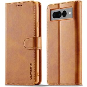 Generic LC.IMEEKE Google Pixel 7 Pro Flip Etui - Lysebrun Brown