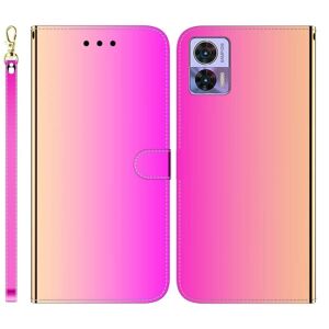 Generic Mirror Motorola Edge 30 Neo Flip Etui - Rose Pink