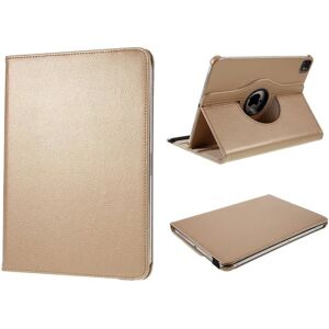 Generic iPad Air (2020) 360 graders rotatable læder etui - guld Gold