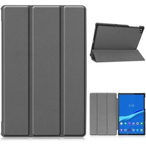 Generic Lenovo Tab M10 FHD Plus Holdbart Tre-fold Læder Etui - Grå Silver grey