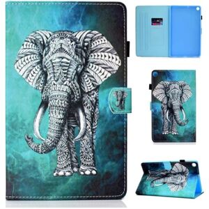 Generic Samsung Galaxy Tab S5e mønstret lædercover - elefant Multicolor