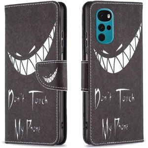 Generic Wonderland Motorola Moto G22 flip etui - Rør Ikke Ved Min Telefo Black