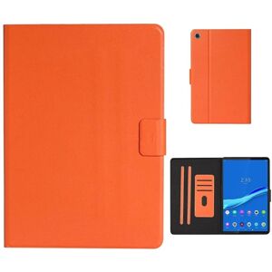 Generic Lenovo Tab M10 FHD Plus Simple Themed Læder Etui - Orange Orange