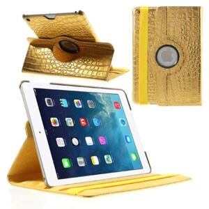 MTK Case iPad Air / iPad 9.7 2017 & 2018 360 rotation Crocodile Yellow Gold