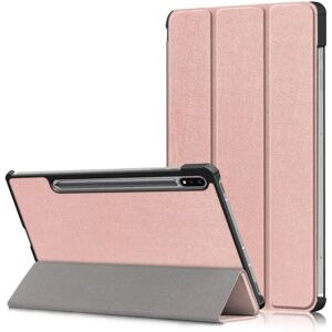 MTK Trifoldet stativ Smart Taske til Samsung Galaxy Tab S7 FE/Tab S7 Pink gold