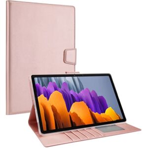 SKALO Samsung Tab S7/S8 PU-læder Flip Cover - Rosa guld Pink gold