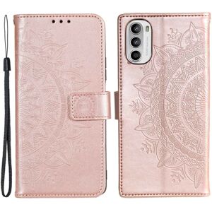 SKALO Motorola Moto G52 Mandala Flip Cover - Rosa guld Pink gold