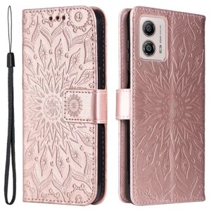 SKALO Motorola Moto G23 4G Mandala Flip Cover - Rosa guld Pink gold