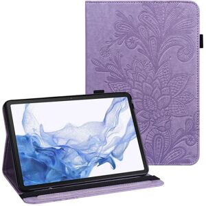 SKALO Samsung Tab S8 Mandala Flip Cover - Lilla Purple