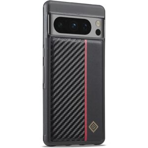 SKALO Google Pixel 8 Pro LC.IMEEKE Carbon Fiber PU Leather Cover Black