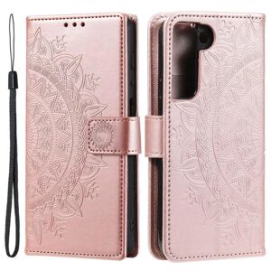 SKALO Samsung S22 Mandala pung etui - rosa guld Pink gold