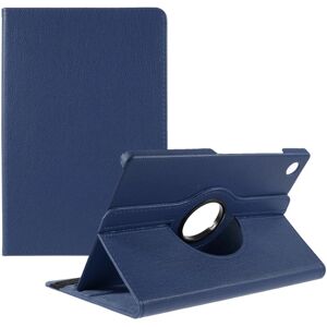 SKALO Samsung Tab A8 10.5 (2021/2022) 360 Litchi Flip Cover - Mø Dark blue