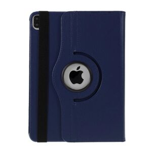 SKALO iPad Pro 12.9 (Gen 4/5/6) 360 Litchi Flip Cover - Mørkeblå Dark blue