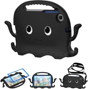 SKALO Samsung Tab A7 Lite 3D Cartoon børns cover - Sort Black